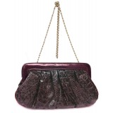 Clutch - Shiny Croc Embossed – Burgundy – BG-90245BUR Clutch - Shiny Croc Embossed – Burgundy – BG-90245BUR